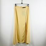 Reformation  skirt with slit in buttercup NWT Photo 2