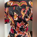 Reversible Robertson LA 2000s Y2K Paisley Red Satin Top Satin Blouse Romantic XS Photo 5