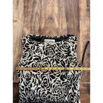 Evan Picone Vintage Women's Black Cream Floral Boat Neck A-Line Dress Size 6 Photo 3