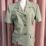 Sag Harbor vintage front button collared blazer blouse Photo 0