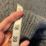 Lands End Women Mock Neck Cable Knit Sweater Dress Gray Long Sleeve Size L 14 16 Size L Photo 13