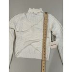 superdown NEW  Sweater Womens Small Cable Knit Criss Cross Cropped Minimal Indie Photo 3