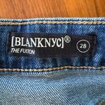 BLANK NYC The Fulton Distressed Denim Shorts Women’s Size 28 Blue Cutoff Raw Hem Photo 5