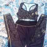 Harry Potter High Waisted Workout Leggings w Sports Bra Women Small Black Gold Photo 0