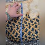 PRELOVED STRAW TOTE BAG Blue Photo 2