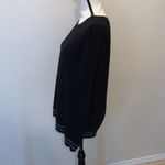 Dip sleep black striped bottom hem stretchy casual pullover sweatshirt Size L Photo 3