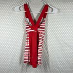 Lululemon  Red‎ White Striped Racerback Track And Train Tank Top Photo 3