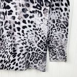 Apt. 9  Black and White Snow Leopard Cheetah Animal Print V-neck Sweater Size XL Photo 2