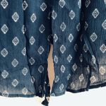 AQUA  Boho Cropped High Low Floral Rayon Sleeveless Blue Top Women’s Size S Photo 6