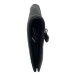 Franco Sarto Women's Black Leather Fold Over Snap Closure Wallet w Change Pouch Photo 3