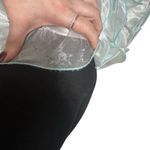 Mac Duggal  Sz 6 White Silk Blue Beaded  Ruffle Princess Gown Formal Prom Dress Photo 11