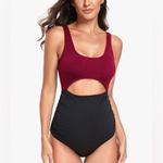 EastElegant Maternity Cutout One Piece Pregnancy Swimsuit Red Black L NWT Size undefined Photo 5