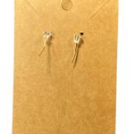 Avocado  Gold Tone Dangle Pierced Earrings New Photo 1