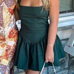 Boutique Dark Green Halter Dress Photo 1