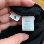 Ann Taylor LOFT Tie Back Top Womens Small Petite 3/4 Sleeve Blouse Casual Black Photo 4