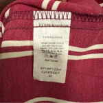 Peppermint PEPPERMENT Vneck Long Flare Sleeves Back Tie Burgundy Stripe Short Romper Size M Photo 4