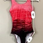 One Piece Women’s Crisscross Ombre Swimsuit Red, Pink & Maroon Size Small NWOT Photo 4