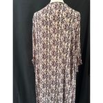 Lucky Brand Women’s  Maroon/Salmon Floral Openfront Sweater Sz L Photo 2