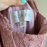 Azazie  Pink Lace Halter Top Sleeveless Bridesmaid Dress Knee‎ Length Size… Photo 2
