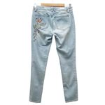 Miss Me Floral Embroidered Distressed Light Wash Skinny Ankle Jeans Size 28 | 6 Photo 2