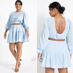 Eloquii NEW  Baby Blue Textured Cotton‎ Easy Day Dress, size 16 Photo 1