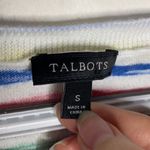 Talbots multicolor striped cotton short sleeve sweater size S Photo 8