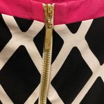 Eliza J  Black And White Diamond Geometric Print Shift Dress Photo 7