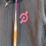 Peloton  ultimate fleece full zip hoodie black charcoal logo tie dye XL EUC Photo 3