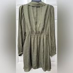 Steve Madden NWOT  Mini Dress Size S Olive Green Subtle Leopard Print Faux Wrap Photo 1