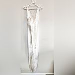 Cult Gaia NWOT  Renata Draped Fringe Halter Gown Off White Bridal Wedding Size M Photo 3