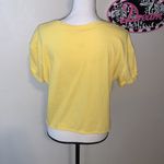 Harry Potter Hogwarts yellow front knot crop top Size L Photo 3
