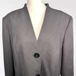 Tahari Arthur S. Levine Pinstripe Blazer Jacket Black Size 18 Photo 1