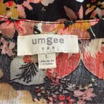 Umgee Womens Size Large Black Floral Bell Sleeve Pullover Dress Photo 5