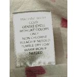 Christopher & Banks  Petite Medium White Button Up Shirt Pink Red Heart Print Top Photo 7