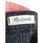 Madewell Black Rigid Denim A Line Jean Skirt 27 Cut Out Raw Hem Grunge Goth Y2K Photo 4