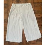 Classiques Entier  White Crop Chino Pant Wide Leg Women's Size 12 (b28) Photo 0