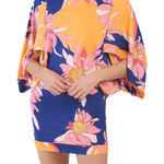 Trina Turk Tropical Floral Breeze Swim Tunic Kaftan Cover-Up Dress Size Large Photo 0