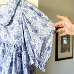 Selkie Mary Jane Puff Dress Cottagecore Milkflower Blue White Size 1X EUC Photo 3