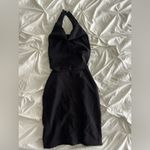 Elegant Black Backless Halter Dress Size XS Photo 3