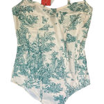 Cider Green and Cream Bodysuit Photo 0