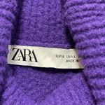 ZARA  Women’s Purple Turtle Neck Pullover Sweater Photo 3