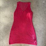 Cupshe  Hot Pink Sleeveless Knit Cover Up Mini Dress Size S Photo 2