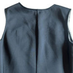 Theory 38 Windsurf Scuba Dress Black Sleeveless A-Line Half-Zip Size 10 Women's Photo 6