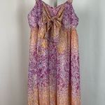 Liz Lange Maternity Medium Watercolor Abstract Bow Mini Dress Flowy Spring Photo 0