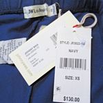 Johnny Was NWT Zoe Legging in Navy Blue Embroidered Stretch Cotton Pants XS Photo 2