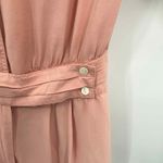 Vintage Albert Hei Coquette Romper Womens 8 Pink 100% Washable Silk Belt Pockets Photo 2