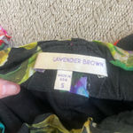 Lavender Brown  Floral Black Shorts size small Photo 4
