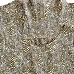 Joie  Silk Snake Print Drop Waist Ruffle Dress in Olive Size XS Photo 3