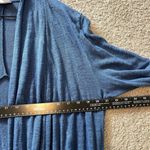 J Jill Sweater‎ Women Med Blue Love Linen Lagenlook Open Cardigan Work Office Photo 7