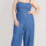 Old Navy Tie-Shoulder Corset Cami Wide Leg Jumpsuit in Medium Wash NWT XXL Photo 0